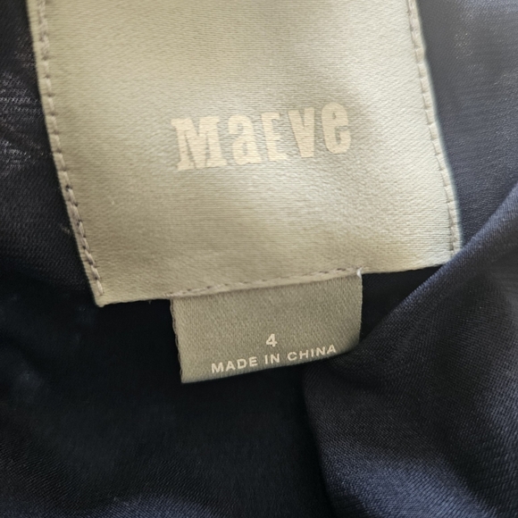 Anthropologie Maeve Striated Lace Dress Sz 4 Embroidered Fit and Flare Boho - Picture 12 of 13